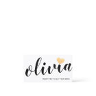 Cute Gold Glitter Heart Handwritten  Calligraphy