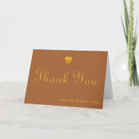 Cute Gold Heart Thank You