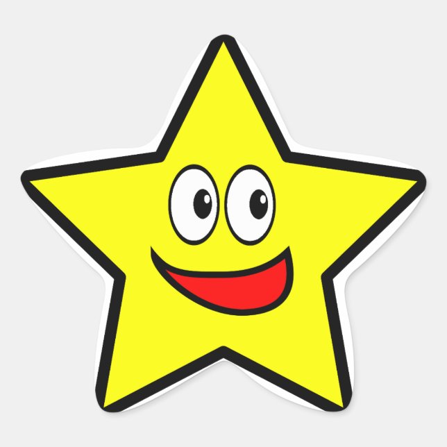 Cute Gold Star Sticker (Front)