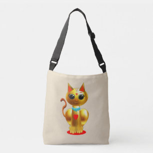 Cute Golden cat Crossbody Bag