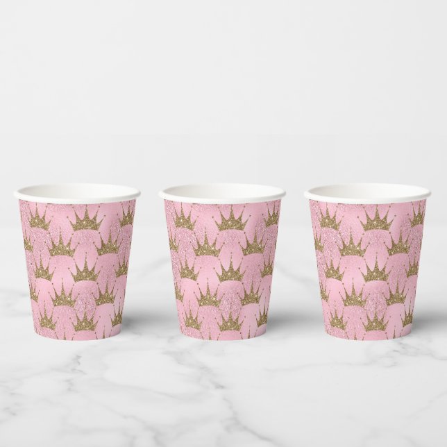 Cute Golden Crown  Paper Cups (Multi)