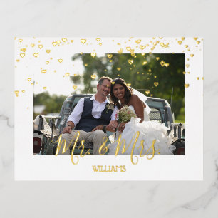 Cute Golden Hearts ,simple Thank you Card