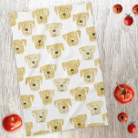 Cute Golden Labrador Retriever Dog Pattern Tea Towel<br><div class="desc">Watercolor painting of cute Labrador Retriever dogs,  perfect for pet lovers,  dog walkers,  dog groomers and veterinarians.</div>