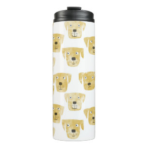 Cute Golden Labrador Retriever Dog Pattern Thermal Tumbler