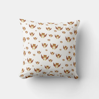 Cute Golden Owl Seamless Pattern Cushion
