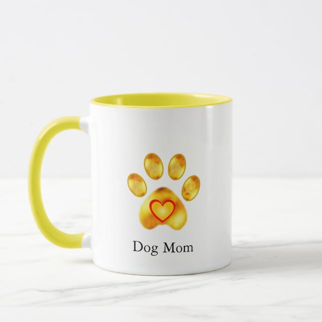 Cute Golden Paw Dog Mum Mug (Left)