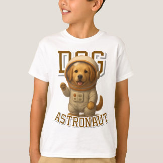 Cute Golden Retriever Astronaut Unisex Man Woman T-Shirt