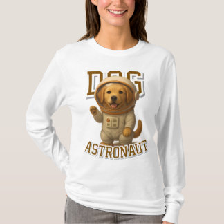 Cute Golden Retriever Astronaut Unisex Man Woman T-Shirt