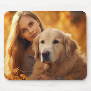 Cute golden retriever Best Dog Mum Ever Mouse Pad