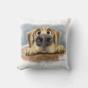 Cute Golden Retriever Cartoon Cushion
