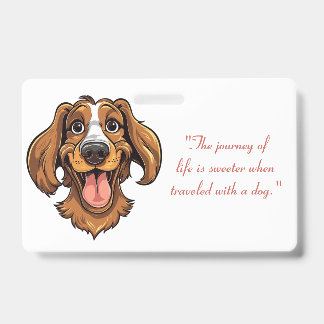 Cute Golden Retriever Clipart | ID Badge