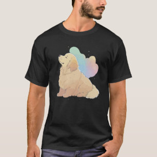 Cute Golden Retriever Colourful Pop Tie Dye Rainbo T-Shirt