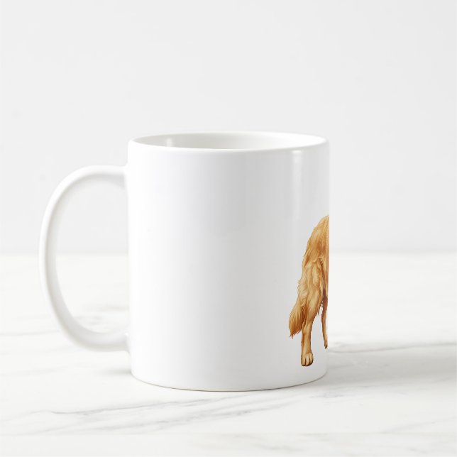 ‏Cute Golden Retriever Dog Coffee Mug (Left)