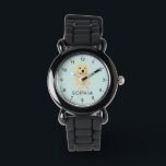 Cute Golden Retriever Dog Kids<br><div class="desc">This cute kids watch features a beautiful golden retriever puppy illustration,  with a place for you to add a name in a modern,  minimalist font. A fantastic gift for any dog or dog lover,  perfect to celebrate the arrival of a new pet!</div>