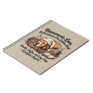 Cute Golden Retriever Dog Loaf Books & Coffee