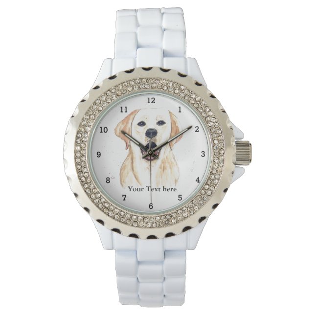 Cute Golden Retriever Dog Puppy Animal Pet Lover Watch (Front)