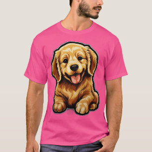 Cute Golden Retriever Dogs Funny Golden Retriever  T-Shirt