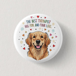 Cute Golden Retriever Doodle 3 Cm Round Badge