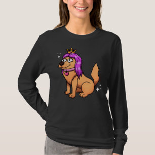 Cute Golden Retriever Dressed As Princess T-Shirt