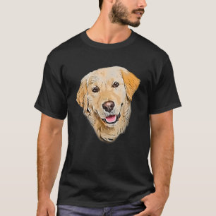 Cute Golden Retriever Face Halloween costume or gi T-Shirt