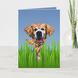 Cute Golden Retriever Greeting Card