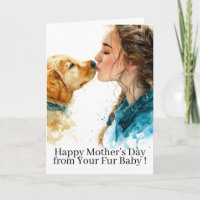Cute Golden Retriever Happy Mother's Day Mum Pet