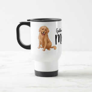 Cute Golden Retriever Mum Gift Cartoon Puppy Dog   Travel Mug