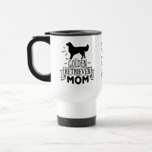 Cute Golden Retriever Mum Puppy Dog Love Travel Mug