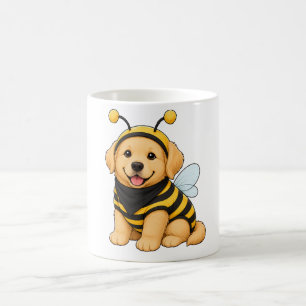 Cute golden retriever puppy bee costume mugs