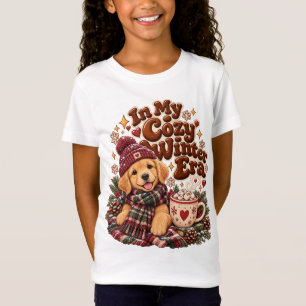 Cute Golden Retriever Puppy Cozy Winter Era T-Shirt