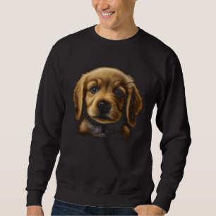 Cute Golden Retriever Puppy Graphic for Men Women  Sweatshirt