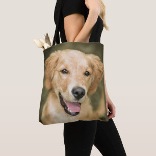 Cute Golden Retriever Puppy Tote Bag