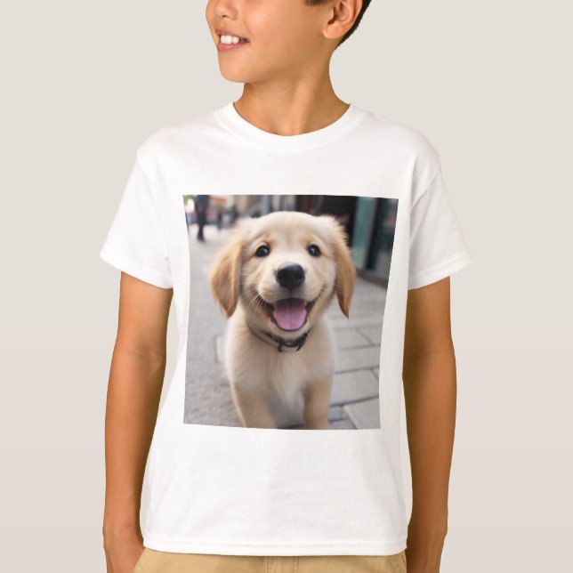 Cute Golden Retriever T Shirt - Cute Animal Shirts (Front)