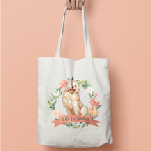 Cute Golden Retriever Tote Bag