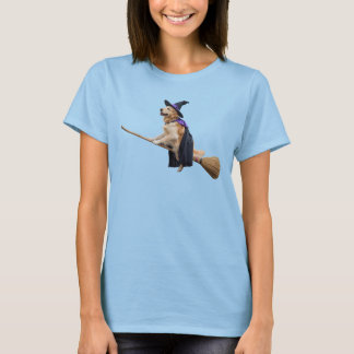 Cute Golden Retriever Witch T-Shirt