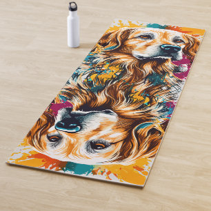 Cute Golden Retriever Yoga Mat - Golden Retriever