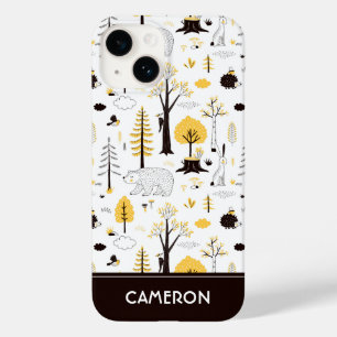 Cute Golden Woods Scene Pattern Case-Mate iPhone 14 Case