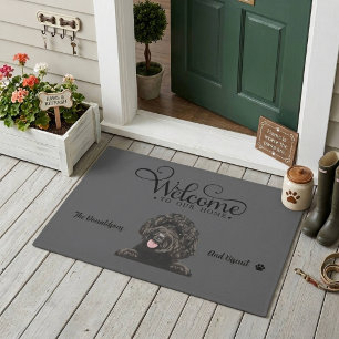 Cute Goldendoodle Dog Doormat