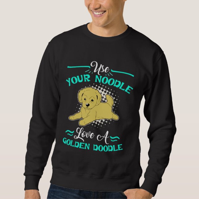 Cute Goldendoodle  Womens Love A Golden Doodle Sweatshirt (Front)
