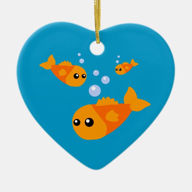 Cute Goldfish Ceramic Tree Decoration (Front)