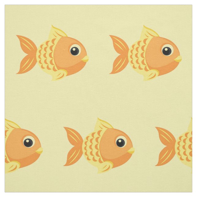 Cute Goldfish Fabric (Swatch)