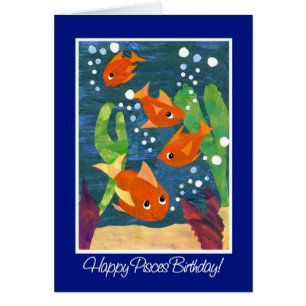 Cute Goldfish Pisces Birthday Fishes
