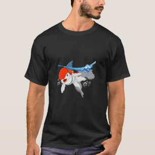 Cute Goldfish Shark Fin Motivational Art T-Shirt