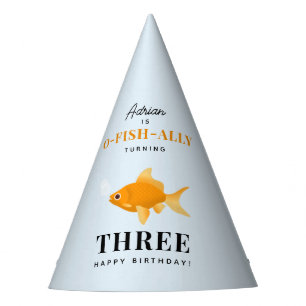Cute Goldfish Swimming Water Kids Birthday Party Hat