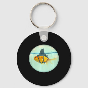 Cute Goldfish With A Shark Fin Fashion Key Ring