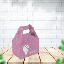 Cute Golf Ball Thank You Pink