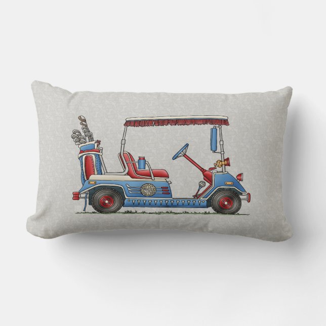 Cute Golf Cart Lumbar Cushion (Front)