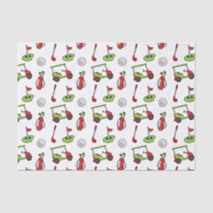 Cute Golf Christmas Tissue Paper