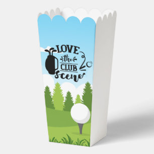 Cute golf club scene party favour box