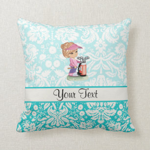 Cute Golf; Damask Pattern Cushion